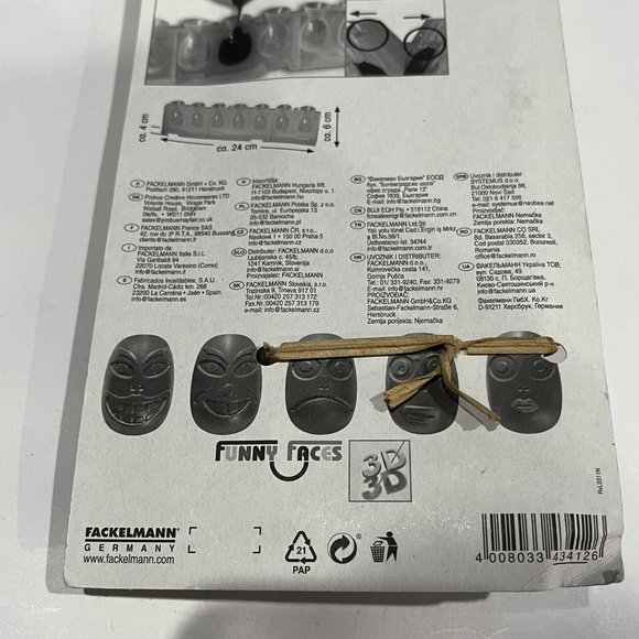 Zenker 3-D Candy Chocolate Molds Hawaii Tiki Mask Funny Faces Sealed - Picture 15 of 16